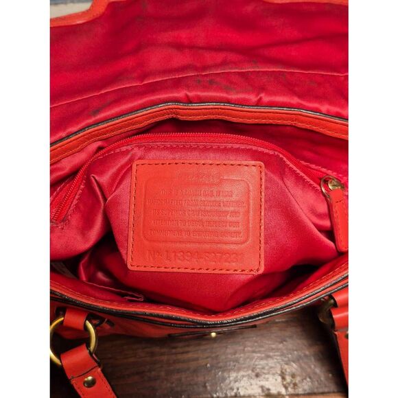 Coach Orange Campbell Leather Satchel Brass Hardware Buckle (PROJECT BAG) - Picture 6 of 6